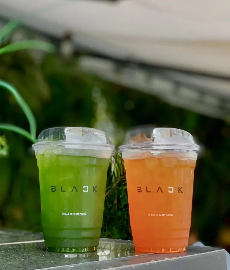 Green tea and passion soda